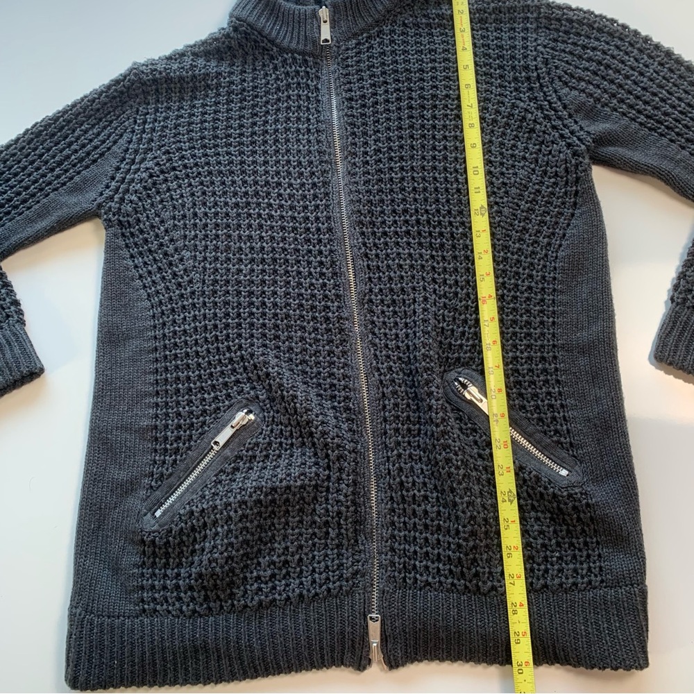 Trovata Black Hooded Knit Zip-Up Cardigan - Picture 5 of 11